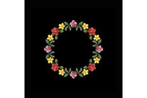 Дизайн (схема для вишивання) "Wreath of flowers (Вінок з квітів)" EP013